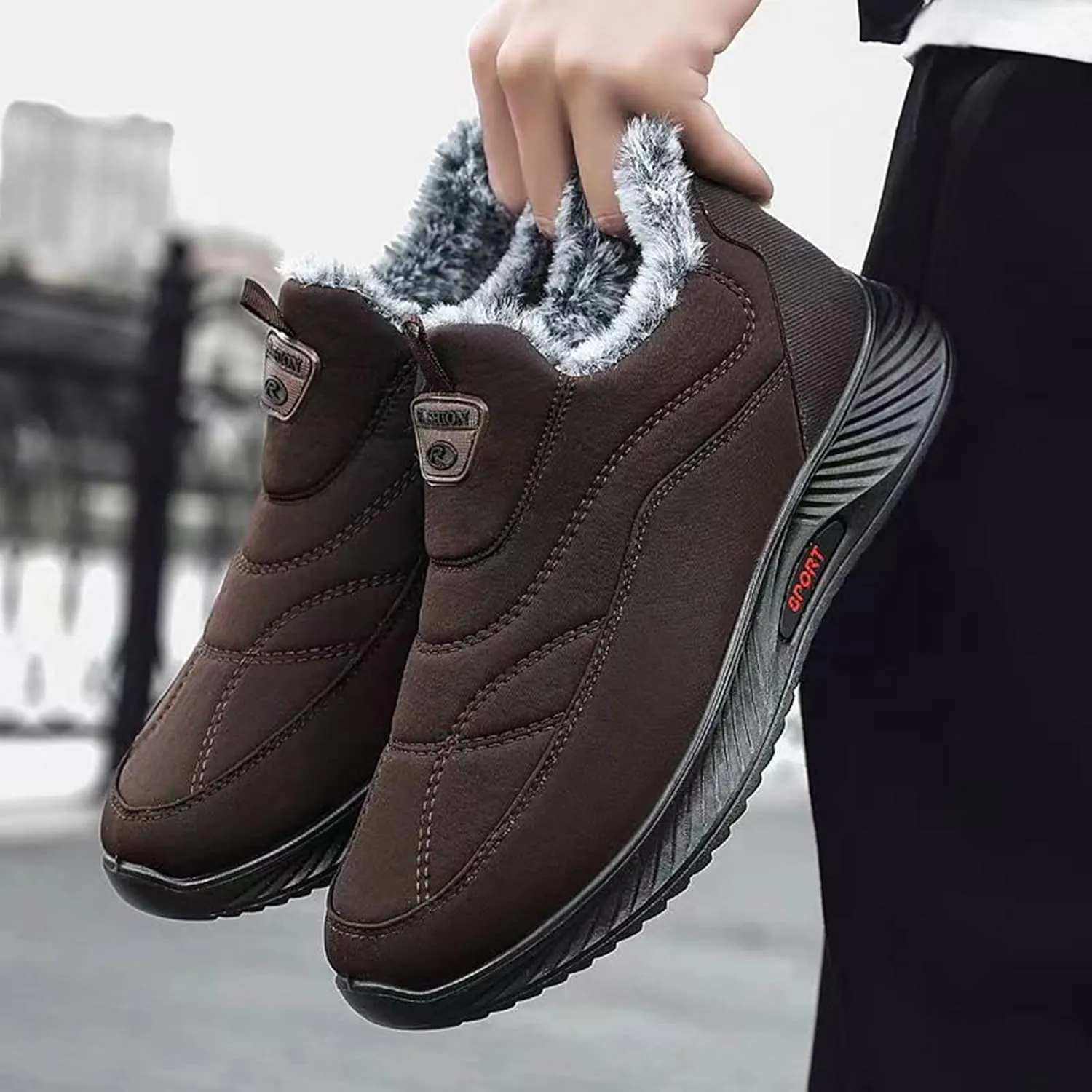 Womens Snow Boots Waterproof Snow Shoe Boots for Ladies Womens Mens Snow Boots Winter Shoes Slip On Women Short Snow Boot Wide Calf Boots for Women Men's Snow Booties