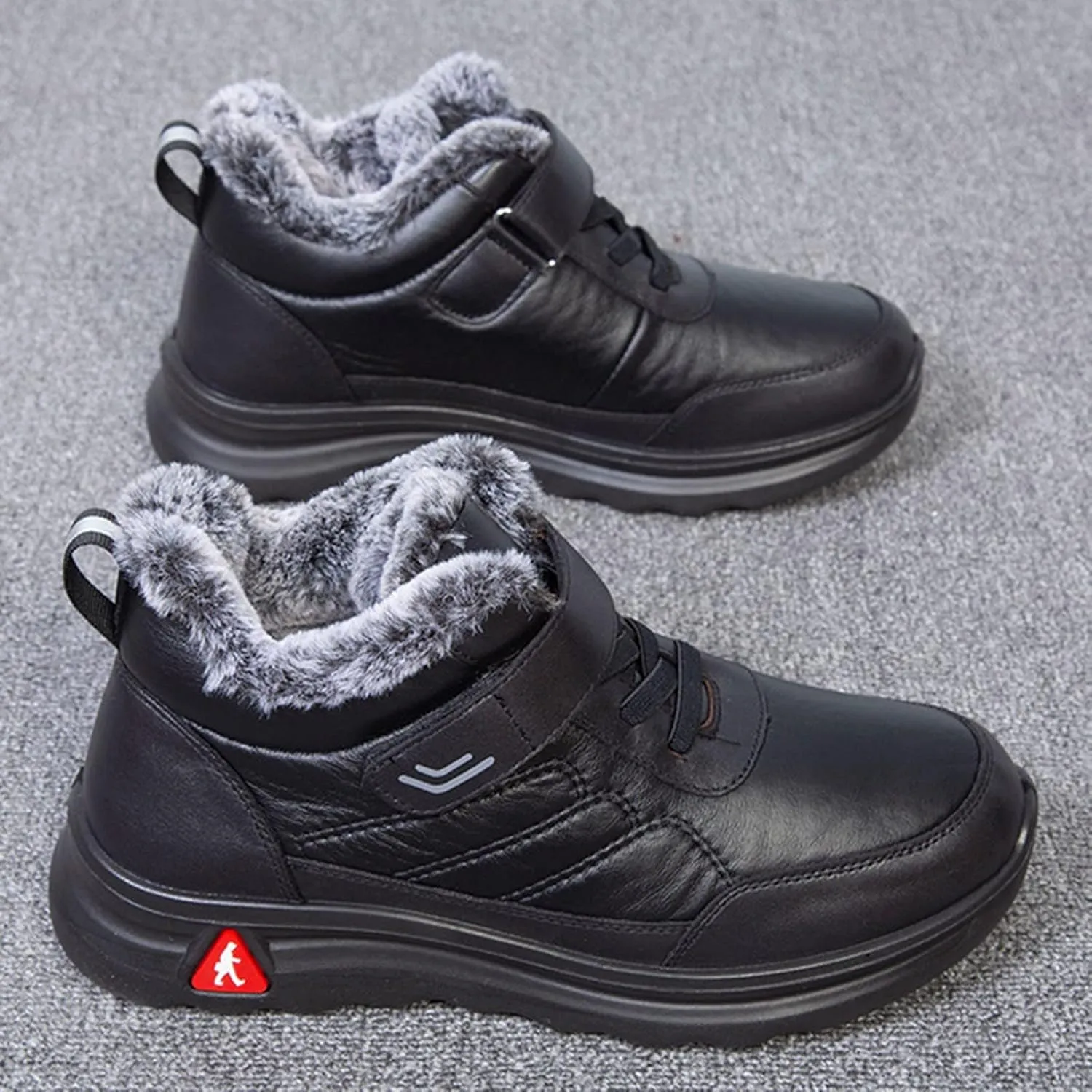 Women's Snow Boots with Heels Snow Shoe Boots for Ladies Winter Snow Zip Up Boots for Women Fur Lined Women's Slip On Boot Winter Orthopedic Shoes for Women Mens Snow Booties