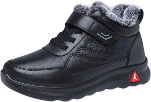 Women's Snow Boots with Heels Snow Shoe Boots for Ladies Winter Snow Zip Up Boots for Women Fur Lined Women's Slip On Boot Winter Orthopedic Shoes for Women Mens Snow Booties