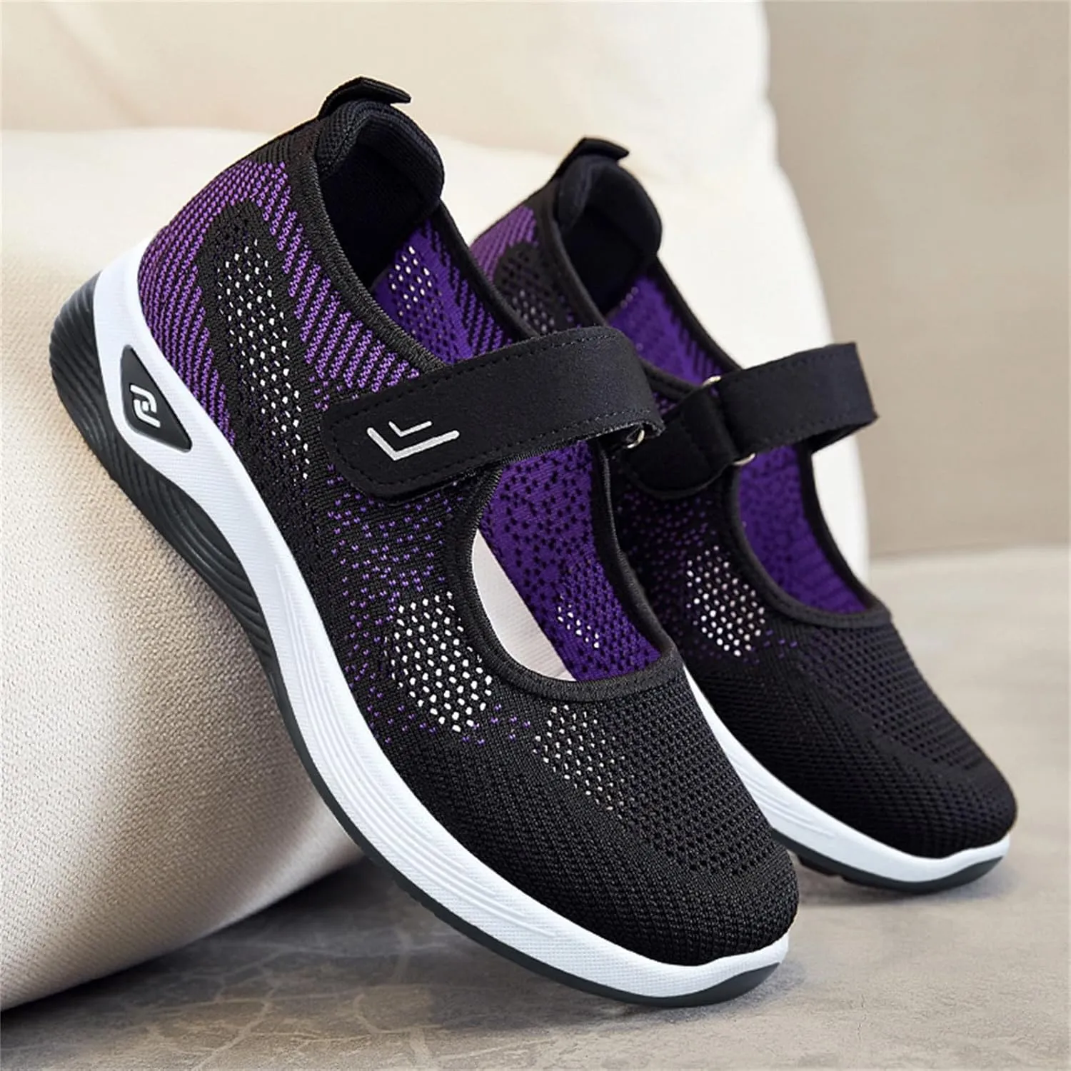 Womens Summer Sneakers Breathable Tennis Shoes Hollow Mesh Fitness Shoes Platform Ankle Paste Fashion Lightweight Running Shoes Hiking Footwear Casual Gym Sports Slip-Ons