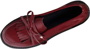 Women's Tassel Loafer, Chunky Loafers for Women Platform Chunky Loafers Comfort Slip On Dressy Business Casual Shoes