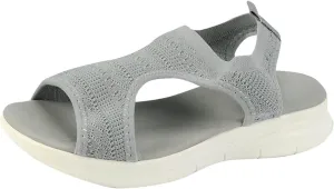 Women's Walking Sandals Soft Low Wedge Comfort Flat Sandal 2025 Casual Open Toe Slip On Strappy Lightweight Summer Shoes