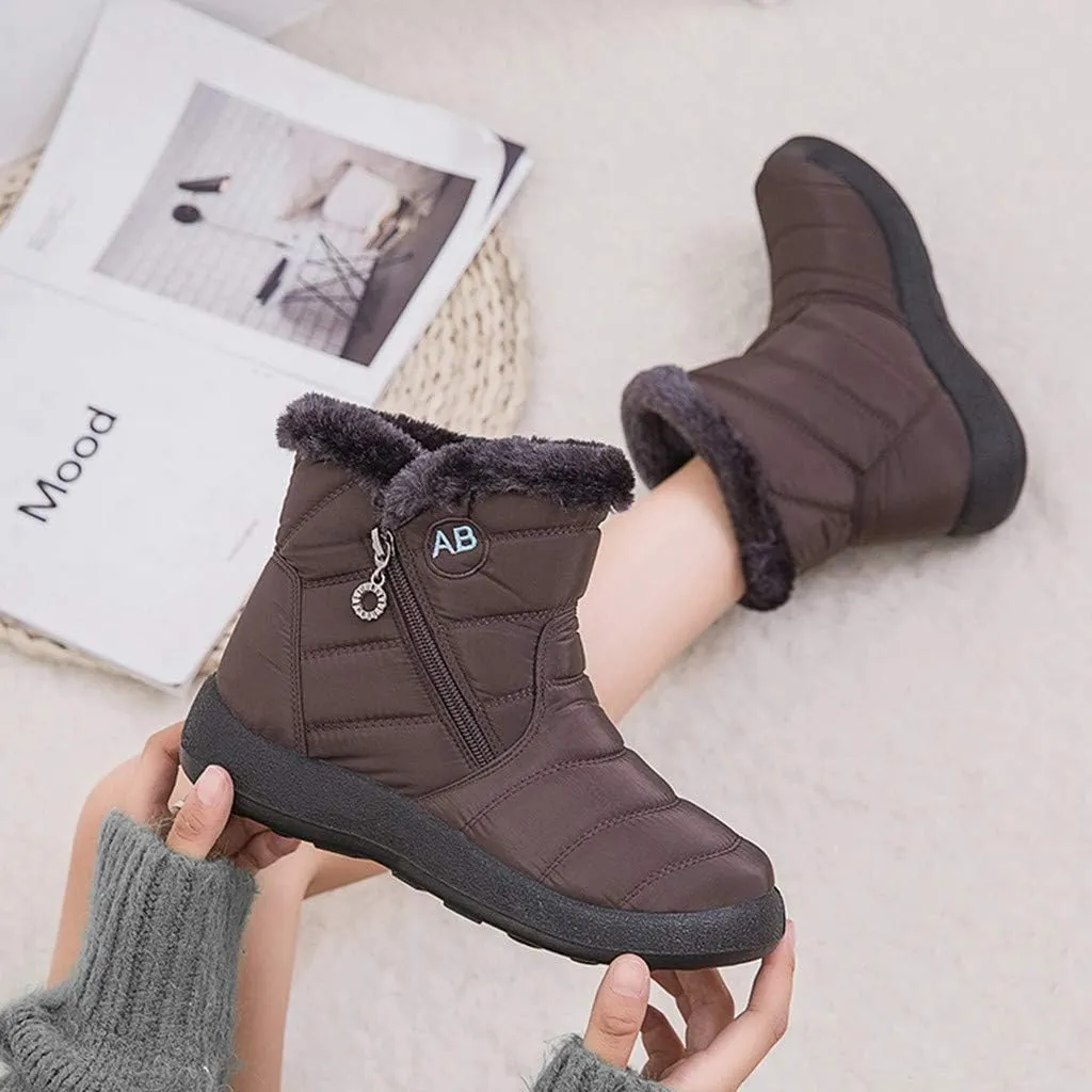 Womens Winter Boots Wide Width Short Boots Ladies Winter Women Snow Boots Winter Shoes with Hook Loop Womens Slip On Boot Waterproof House Shoes for Women Mens Booties Winter