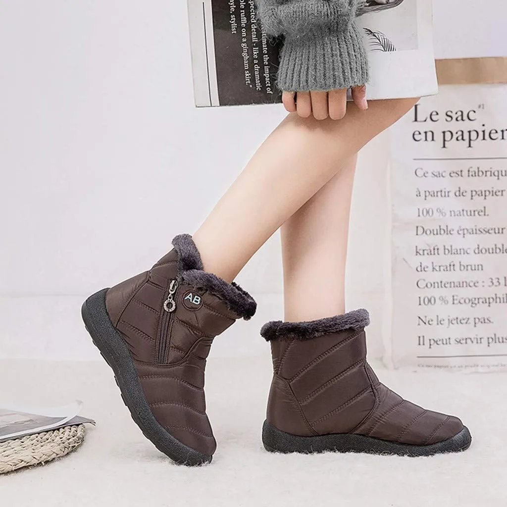 Womens Winter Boots Wide Width Short Boots Ladies Winter Women Snow Boots Winter Shoes with Hook Loop Womens Slip On Boot Waterproof House Shoes for Women Mens Booties Winter