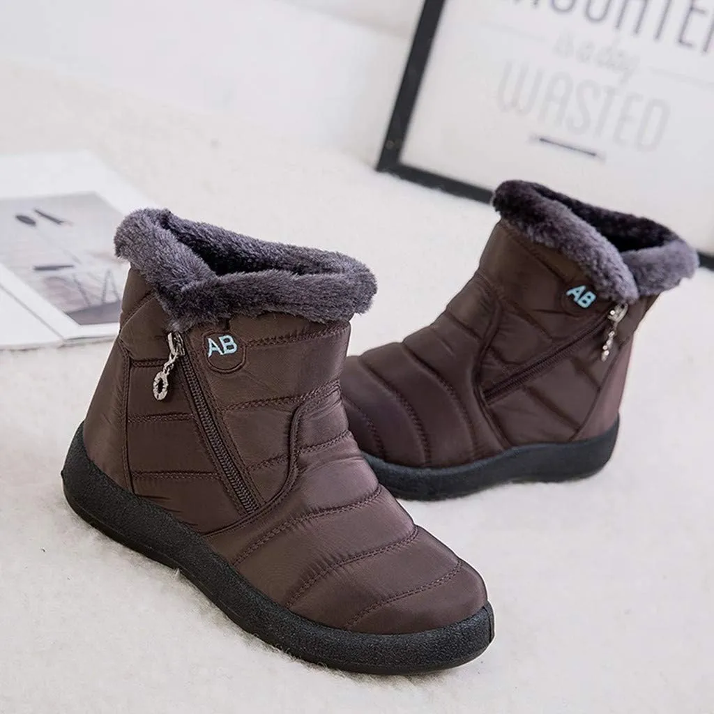 Womens Winter Boots Wide Width Short Boots Ladies Winter Women Snow Boots Winter Shoes with Hook Loop Womens Slip On Boot Waterproof House Shoes for Women Mens Booties Winter