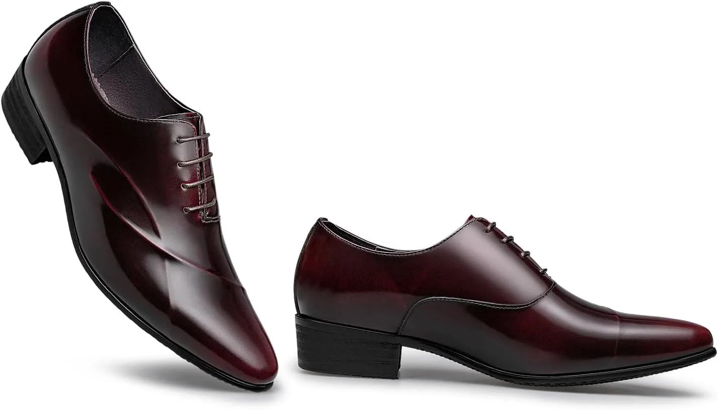 ZRO Men's Lace Up Formal Modern Oxford Dress Shoes